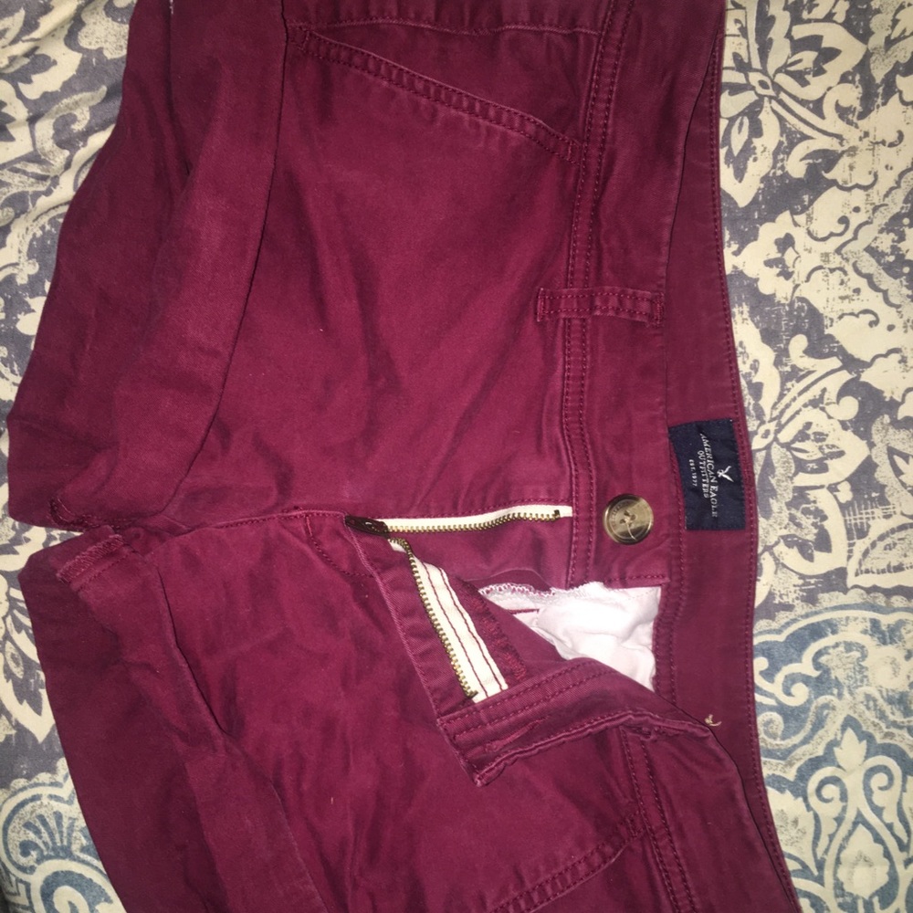 Burgundy shorts